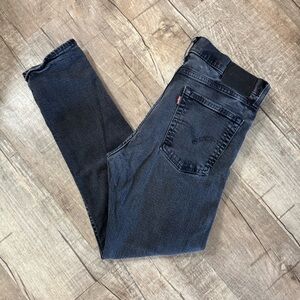 Women's LEVI Waterless Distressed washed Women's Black Denim Jean